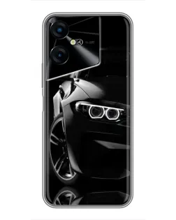 Чехол для TECNO POVA Neo 3 с картинкой «Черная BMW — профиль»
