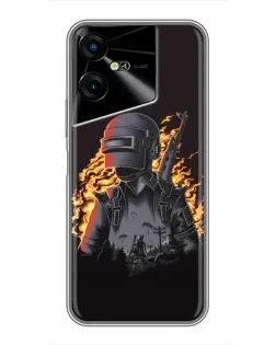 Чехол для TECNO POVA Neo 3 с картинкой «PUBG — огненный силуэт» Чехол для TECNO POVA Neo 3 с картинкой «PUBG — огненный силуэт»