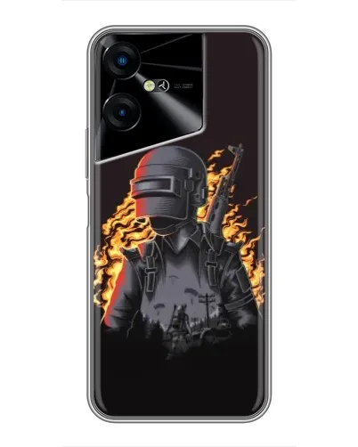 Чехол для TECNO POVA Neo 3 с картинкой «PUBG — огненный силуэт» Чехол для TECNO POVA Neo 3 с картинкой «PUBG — огненный силуэт»