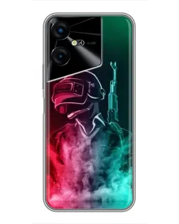Чехол для TECNO POVA Neo 3 с картинкой «PUBG — огненный воин» Чехол для TECNO POVA Neo 3 с картинкой «PUBG — огненный воин»
