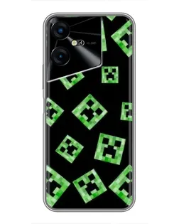 Чохол для TECNO POVA Neo 3 з картинкою «Паттерн з кріперами» Чохол для TECNO POVA Neo 3 з картинкою «Паттерн з кріперами»
