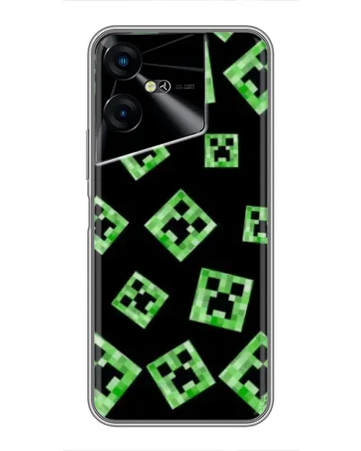 Чехол для TECNO POVA Neo 3 с картинкой «Паттерн с криперами» Чехол для TECNO POVA Neo 3 с картинкой «Паттерн с криперами»
