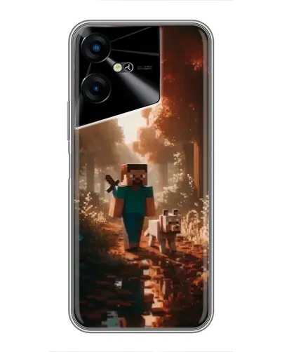 Чехол для TECNO POVA Neo 3 с картинкой «Стив в лесу» Чехол для TECNO POVA Neo 3 с картинкой «Стив в лесу»