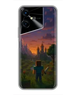 Чохол для TECNO POVA Neo 3 з картинкою «Стів біля вежі» Чохол для TECNO POVA Neo 3 з картинкою «Стів біля вежі»