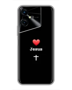 Чехол для TECNO POVA Neo 3 с картинкой «Сердце - Jesus» Чехол для TECNO POVA Neo 3 с картинкой «Сердце - Jesus»