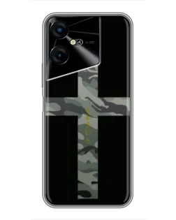 Чехол для TECNO POVA Neo 3 с картинкой «Милитари Крест»