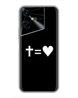 Чехол для TECNO POVA Neo 3 с картинкой «Крест и Сердце»