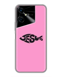 Чехол для TECNO POVA Neo 3 с картинкой «Розовый символ  Jesus»