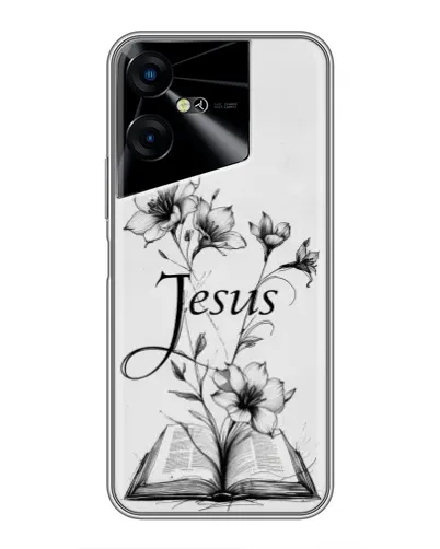 Чехол для TECNO POVA Neo 3 с картинкой «Цветы и Библия» Чехол для TECNO POVA Neo 3 с картинкой «Цветы и Библия»
