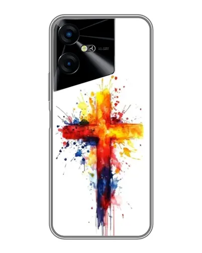 Чехол для TECNO POVA Neo 3 с картинкой «Акварельный крест» Чехол для TECNO POVA Neo 3 с картинкой «Акварельный крест»