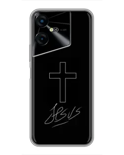 Чехол для TECNO POVA Neo 3 с картинкой «Графический крест Jesus» Чехол для TECNO POVA Neo 3 с картинкой «Графический крест Jesus»