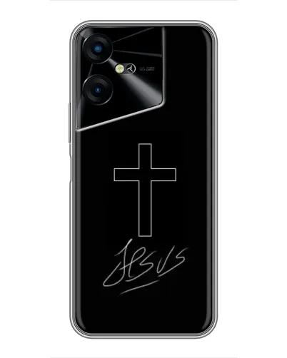 Чехол для TECNO POVA Neo 3 с картинкой «Графический крест Jesus» Чехол для TECNO POVA Neo 3 с картинкой «Графический крест Jesus»