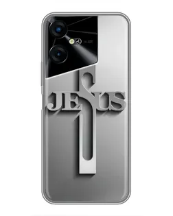 Чехол для TECNO POVA Neo 3 с картинкой «Металлический крест Jesus» Чехол для TECNO POVA Neo 3 с картинкой «Металлический крест Jesus»