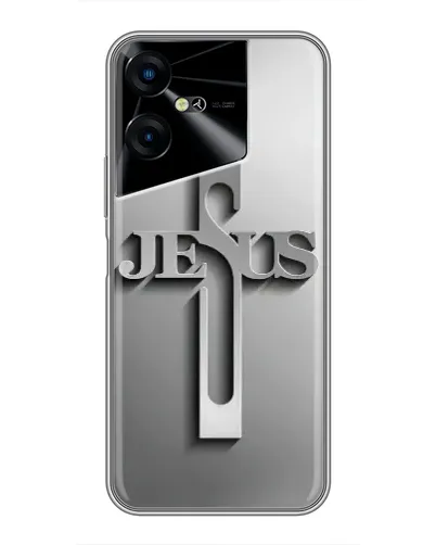 Чехол для TECNO POVA Neo 3 с картинкой «Металлический крест Jesus» Чехол для TECNO POVA Neo 3 с картинкой «Металлический крест Jesus»
