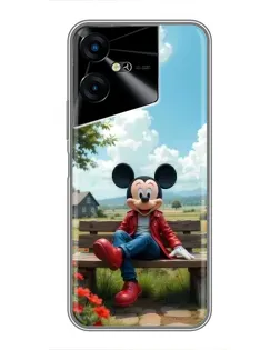 Чехол для TECNO POVA Neo 3 с картинкой «Микки на скамейке»