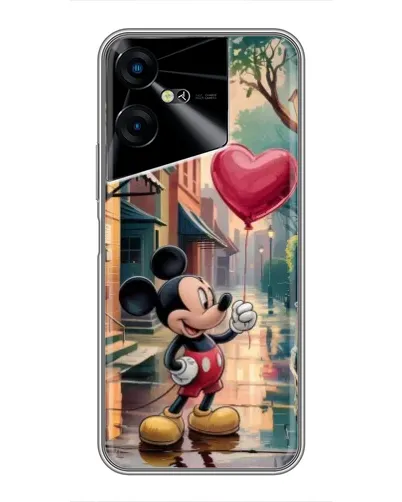Чехол для TECNO POVA Neo 3 с картинкой «Микки и шарик-сердце» Чехол для TECNO POVA Neo 3 с картинкой «Микки и шарик-сердце»