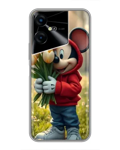 Чехол для TECNO POVA Neo 3 с картинкой «Микки с тюльпанами» Чехол для TECNO POVA Neo 3 с картинкой «Микки с тюльпанами»