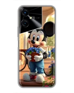 Чехол для TECNO POVA Neo 3 с картинкой «Микки садовод»