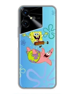 Чехол для TECNO POVA Neo 3 с картинкой «Спанч Боб и Патрик»