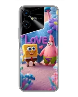 Чехол для TECNO POVA Neo 3 с картинкой «Губка Боб Патрик»