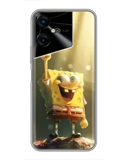 Чехол для TECNO POVA Neo 3 с картинкой «Сияющий Спанч Боб»