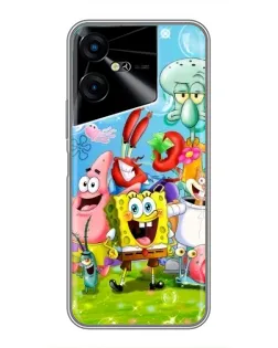 Чехол для TECNO POVA Neo 3 с картинкой «Губка Боб и друзья»