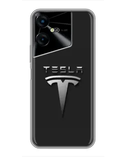 Чехол для TECNO POVA Neo 3 с картинкой «Стальной логотип Tesla» Чехол для TECNO POVA Neo 3 с картинкой «Стальной логотип Tesla»