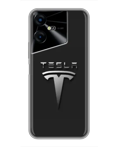 Чехол для TECNO POVA Neo 3 с картинкой «Стальной логотип Tesla» Чехол для TECNO POVA Neo 3 с картинкой «Стальной логотип Tesla»