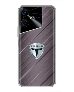 Чехол для TECNO POVA Neo 3 с картинкой «Металлическая текстура Tesla» Чехол для TECNO POVA Neo 3 с картинкой «Металлическая текстура Tesla»