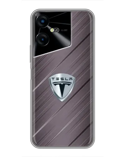 Чехол для TECNO POVA Neo 3 с картинкой «Металлическая текстура Tesla» Чехол для TECNO POVA Neo 3 с картинкой «Металлическая текстура Tesla»