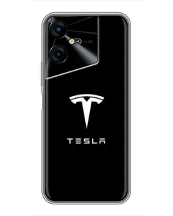 Чехол для TECNO POVA Neo 3 с картинкой «Tesla White Logo» Чехол для TECNO POVA Neo 3 с картинкой «Tesla White Logo»