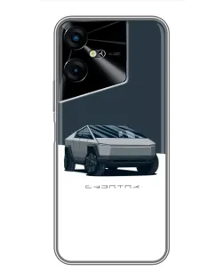 Чехол для TECNO POVA Neo 3 с картинкой «Серебристый Cybertruck Tesla» Чехол для TECNO POVA Neo 3 с картинкой «Серебристый Cybertruck Tesla»