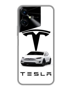 Чехол для TECNO POVA Neo 3 с картинкой «Tesla White Style» Чехол для TECNO POVA Neo 3 с картинкой «Tesla White Style»