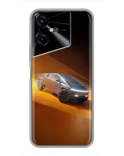 Чехол для TECNO POVA Neo 3 с картинкой «Cybertruck в пустыне» Чехол для TECNO POVA Neo 3 с картинкой «Cybertruck в пустыне»