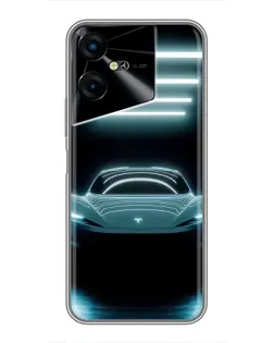 Чехол для TECNO POVA Neo 3 с картинкой «Tesla в неоне» Чехол для TECNO POVA Neo 3 с картинкой «Tesla в неоне»