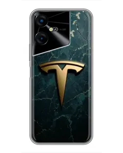 Чехол для TECNO POVA Neo 3 с картинкой «Мраморная Tesla Gold» Чехол для TECNO POVA Neo 3 с картинкой «Мраморная Tesla Gold»
