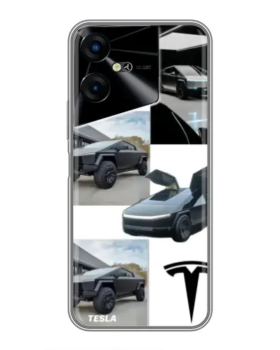 Чехол для TECNO POVA Neo 3 с картинкой «Коллаж Cybertruck Tesla» Чехол для TECNO POVA Neo 3 с картинкой «Коллаж Cybertruck Tesla»