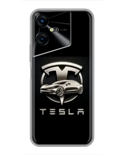 Чехол для TECNO POVA Neo 3 с картинкой «Tesla — серебристое авто» Чехол для TECNO POVA Neo 3 с картинкой «Tesla — серебристое авто»