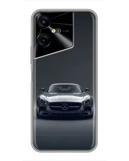 Чехол для TECNO POVA Neo 3 с картинкой «Mercedes на черном»