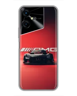 Чехол для TECNO POVA Neo 3 с картинкой «Mercedes AMG — красная линия»