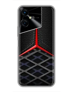 Чехол для TECNO POVA Neo 3 с картинкой «Mercedes Carbon Grid»