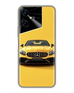 Чехол для TECNO POVA Neo 3 с картинкой «Желтый Mercedes GT»