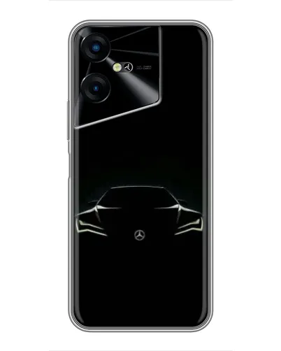 Чехол для TECNO POVA Neo 3 с картинкой «Mercedes — силуэт авто» Чехол для TECNO POVA Neo 3 с картинкой «Mercedes — силуэт авто»