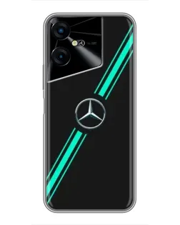 Чехол для TECNO POVA Neo 3 с картинкой «Спортивные линии Mercedes» Чехол для TECNO POVA Neo 3 с картинкой «Спортивные линии Mercedes»