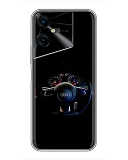Чехол для TECNO POVA Neo 3 с картинкой «Салон Audi — руль» Чехол для TECNO POVA Neo 3 с картинкой «Салон Audi — руль»
