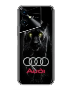 Чехол для TECNO POVA Neo 3 с картинкой «Пантера и Audi» Чехол для TECNO POVA Neo 3 с картинкой «Пантера и Audi»