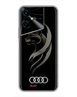 Чехол для TECNO POVA Neo 3 с картинкой «Графика — пантера и Audi» Чехол для TECNO POVA Neo 3 с картинкой «Графика — пантера и Audi»