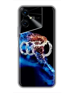 Чехол для TECNO POVA Neo 3 с картинкой «Энергия лого Audi» Чехол для TECNO POVA Neo 3 с картинкой «Энергия лого Audi»