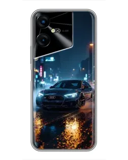 Чехол для TECNO POVA Neo 3 с картинкой «Ночной город и Audi» Чехол для TECNO POVA Neo 3 с картинкой «Ночной город и Audi»