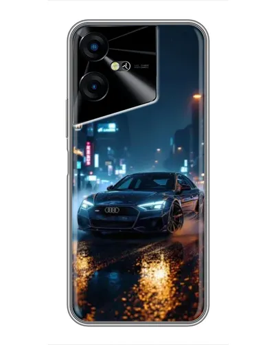 Чехол для TECNO POVA Neo 3 с картинкой «Ночной город и Audi» Чехол для TECNO POVA Neo 3 с картинкой «Ночной город и Audi»